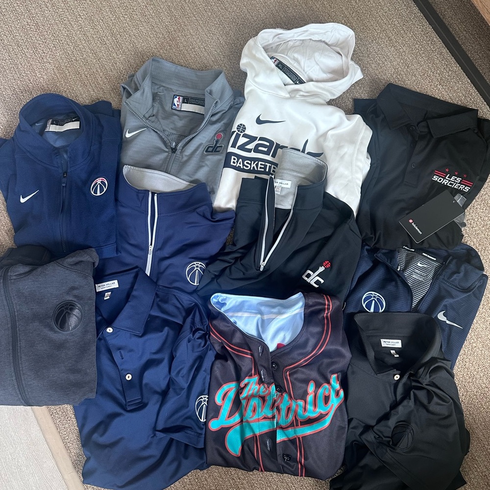 PETER MILLAR, NIKE, LULULEMON Collection: 11 total polos, 1/4 zip, sweatshirts